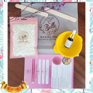 Sáp wax lông combo wax lông nóng combo gồm sáp que mỡ trăn chén wax silicon bộ wax lông tiện lợi dùng tại nhà