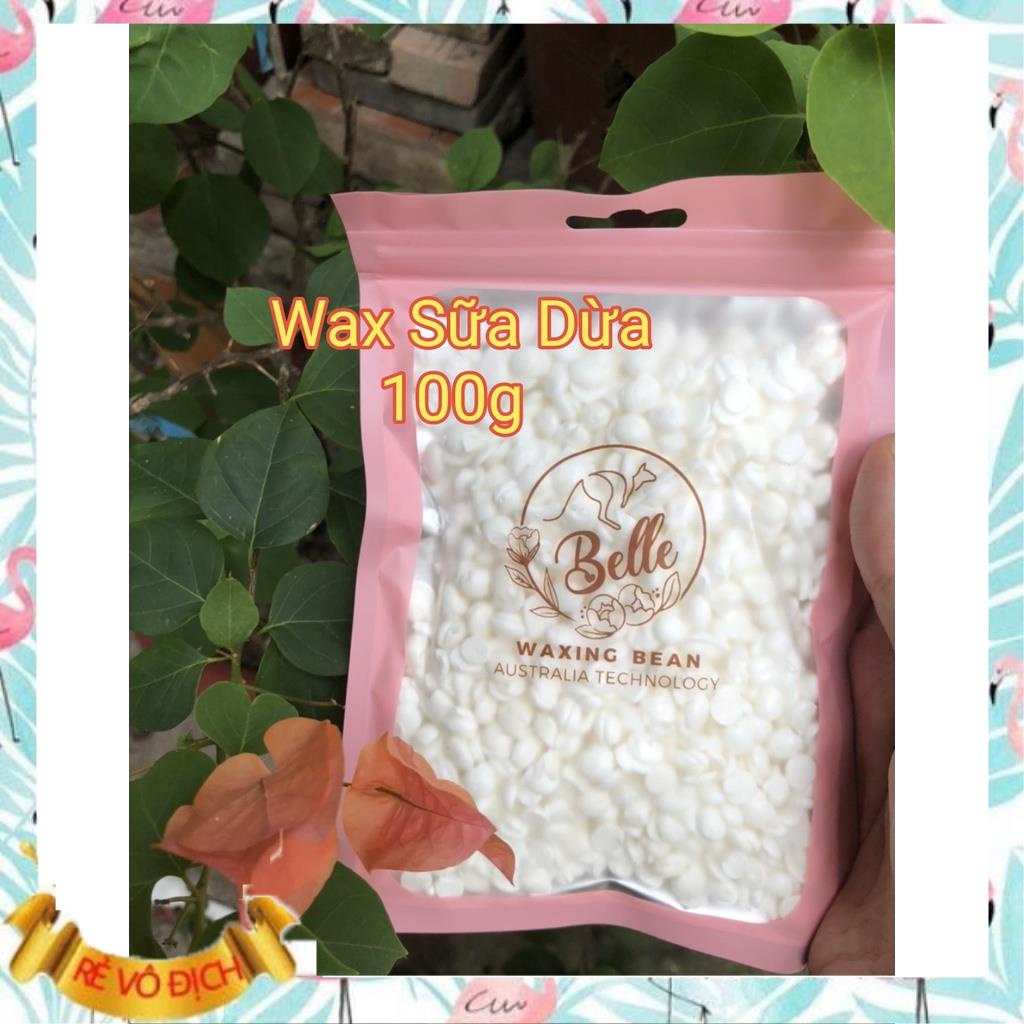100g sáp wax lông nóng túi sáp wax nóng mùi dừa sáp dừa màu hồng sáp dừa xanh lavender wax bean làm sạch lông