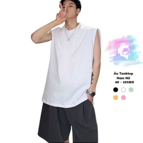 Áo ba lỗ/sát nách/tanktop nam nữ 40-105kg Sói Store bigsize thun TC co giãn 5 màu - Hàng mới về