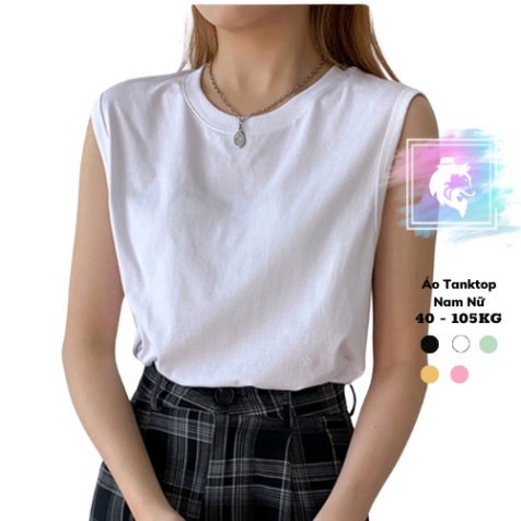 Áo thun Tanktop nam nữ Sói Store 40-105g bigsize 5 màu - Hàng mới về