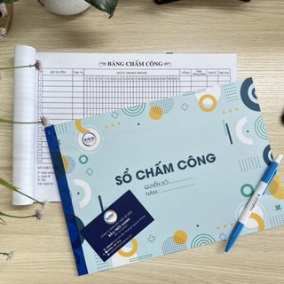 Sổ chấm công khổ a4, giấy dày, 50 tờ/quyển