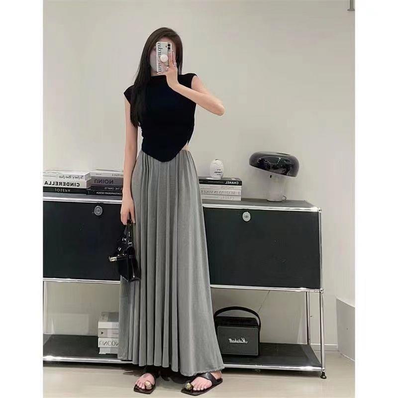 Đầm Thun Đen Tay Ngắn Thời Trang Mùa Hè 2023 Cao Cấp Phong Cách retro