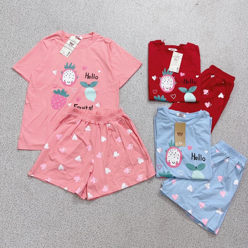 KBMG  Bộ cotton muji in hình