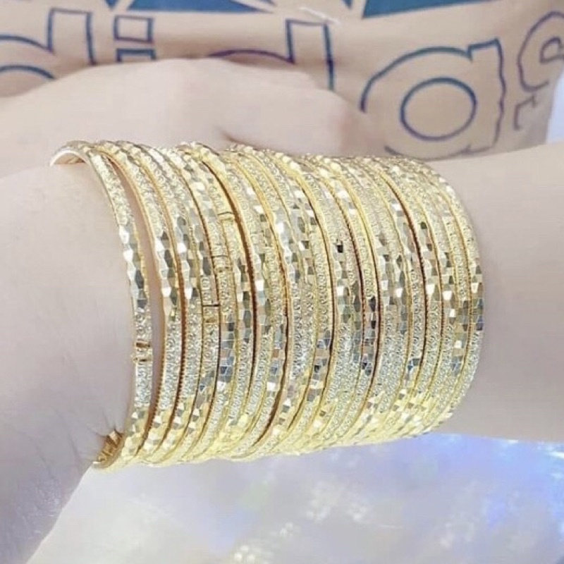 Vòng xi men khoá vàng mạ vàng siêu bền màu