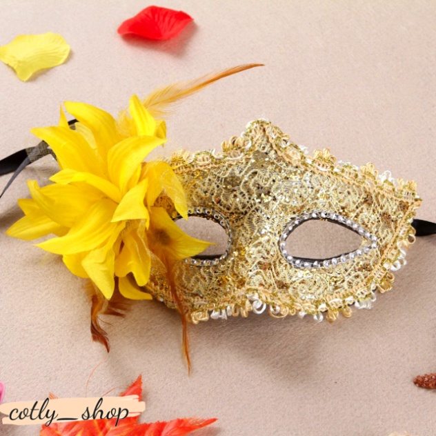 [ĐỎ] Mặt nạ nửa mặt kim sa sang trọng giả dạng cho tiệc,halloween ,khiêu vũ, lễ hội | BigBuy360 - bigbuy360.vn