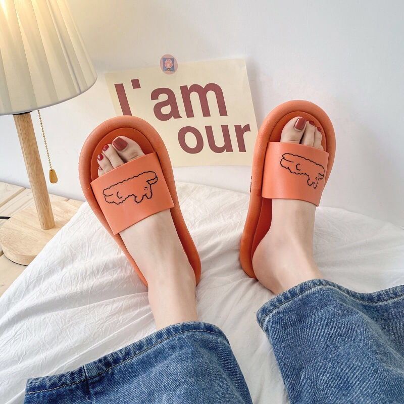 Dép Đi Trong Nhà Mềm Mại Thoải Mái Chống Trượt Chống Mài Mòn Phong Cách Hàn Quốc Cho Nữ