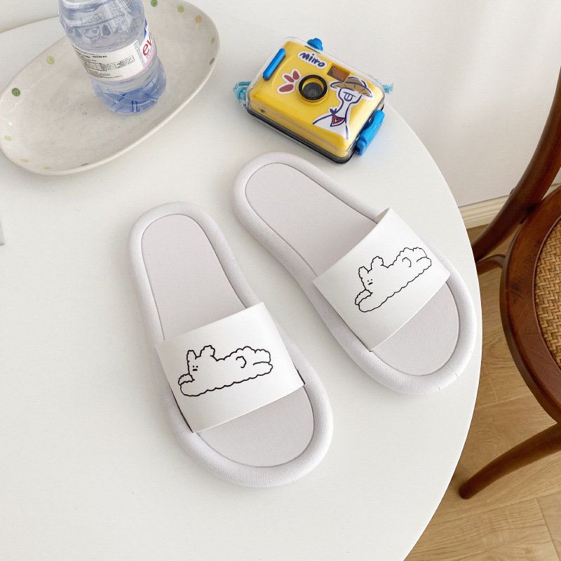 Dép Đi Trong Nhà Mềm Mại Thoải Mái Chống Trượt Chống Mài Mòn Phong Cách Hàn Quốc Cho Nữ