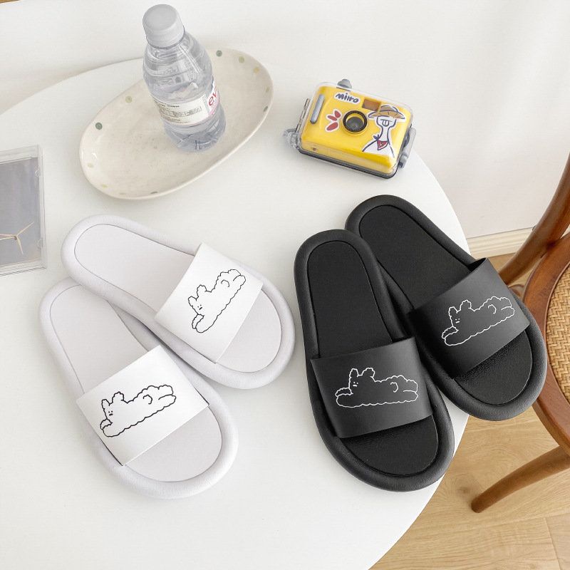 Dép Đi Trong Nhà Mềm Mại Thoải Mái Chống Trượt Chống Mài Mòn Phong Cách Hàn Quốc Cho Nữ