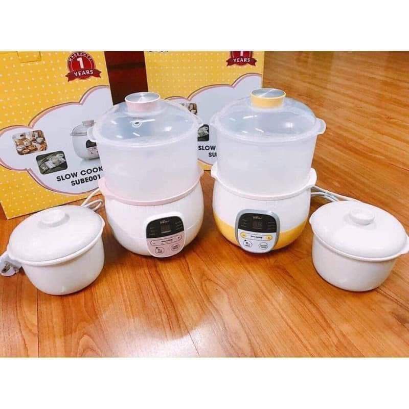 [CHÍNH HÃNG]NỒI NẤU CHÁO CHẬM BEAR 0,8 VÀ 1,6L