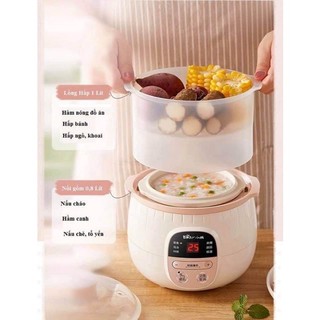 [CHÍNH HÃNG]NỒI NẤU CHÁO CHẬM BEAR 0,8 VÀ 1,6L