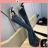 Qu N jean Ng L ng Th / Th Cho N Quần jean Ống Loe Lưng Cao Co Giãn Mỏng Vừa Vặn Và Thiết Kế Nhỏ Nhắn Thoải Mái Thời Trang Xuân Thu Mới Dành Cho Bạn Nữ