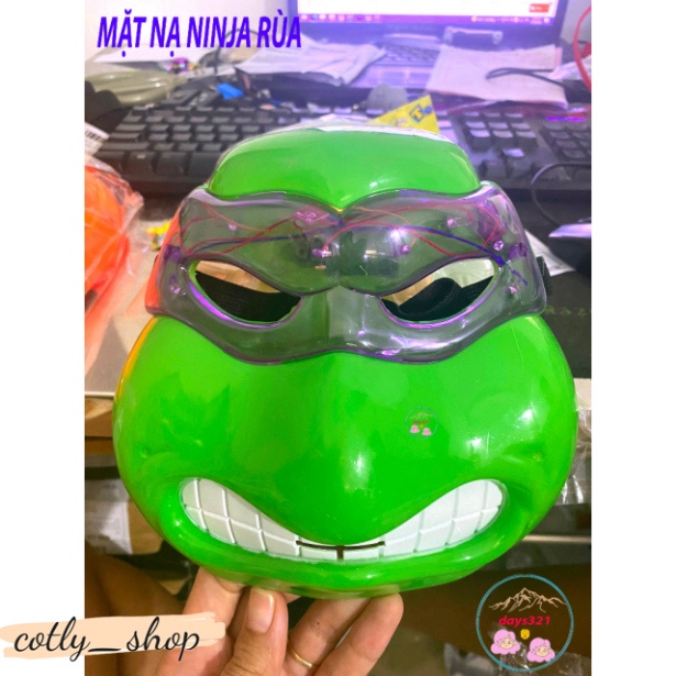 Mặt Nạ Ninja Rùa Xanh siêu nhân anh hùng - Siêu hero Người Nhện Vui Nhộn- công cụ giải trí giả trang Halloween,Trung Thu