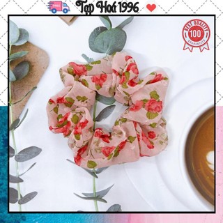 Dây buộc tóc, cột tóc scrunchies vải voan hoa nhí siêu xinh THU2023 Scrunchies, freeship phụ kiện tóc siêu hot