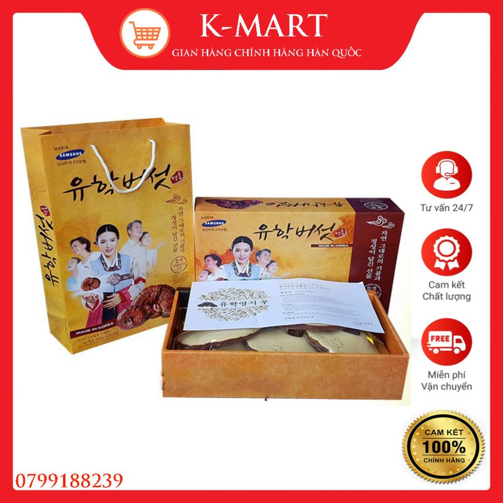 Nấm Linh Chi Vàng Chanh Cao Cấp Hàn Quốc Hộp 1Kg - Tăng cường hệ miễn dịch, Làm chậm quá trình lão hoá và thải độc gan