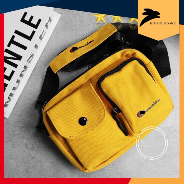 Túi đeo chéo vải canvas dày dặn Champions✅FREESHIP✅| Túi đeo chéo mini Shoulder Bag