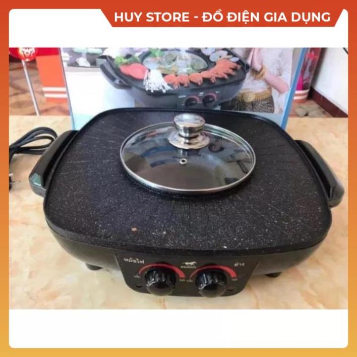 Nồi lẩu điện nướng SHARPN 2 Trong 1 thái lan chính hãng , Nồi lẩu nướng đa năng cao cấp tiết kiệm tiện lợi Huy Store