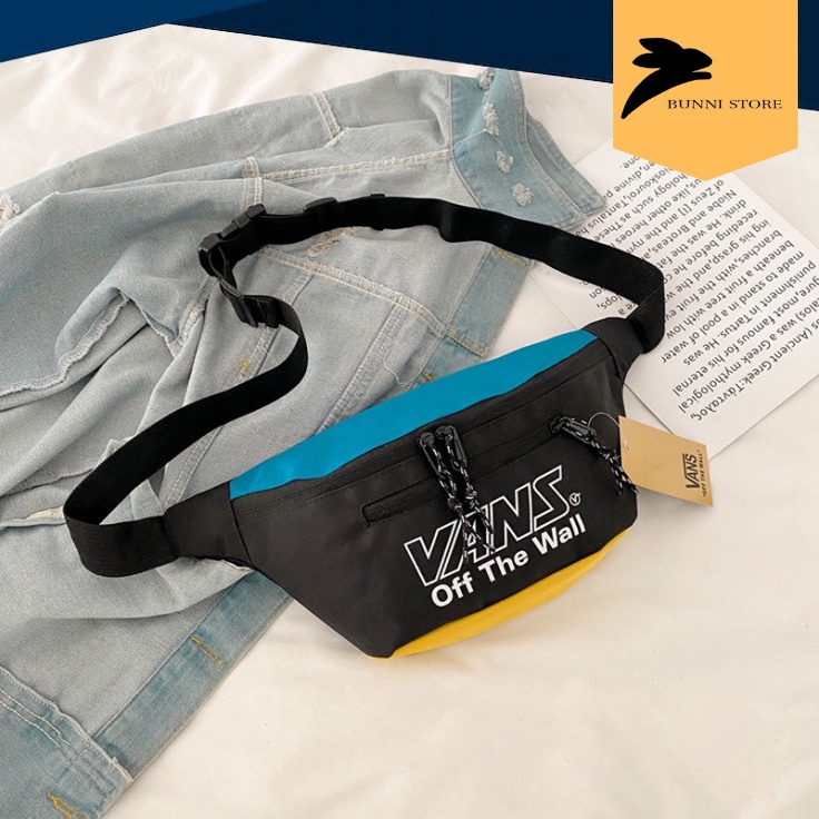 Túi Đeo Chéo Vans, Túi Vans Bao tử 2 màu Đen, Đỏ Waist Bags Bape VN | Túi thời trang Nam Nữ Unisex
