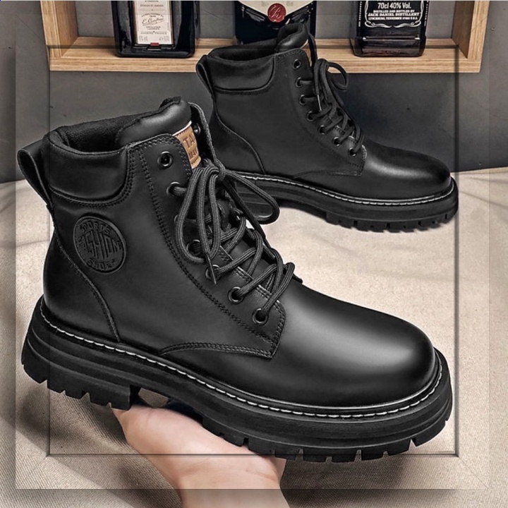 ℳℴ𝓂ℴ 𝒮𝒽ℴ𝓅 ♥ Giày boot da nam OTA Hàn Quốc - Giày chất bao đẹp da mềm mẫu mới thời trang đi học đi chơi đi làm - Sẵn