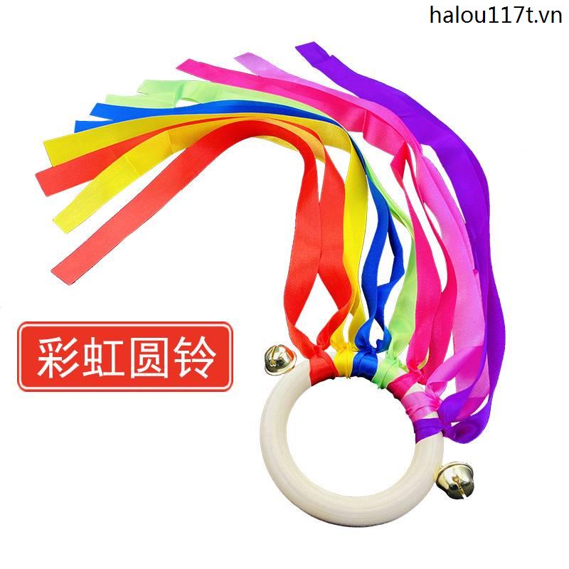 Chuông Gỗ Hình Tròn Màu Cầu Vồng Dùng Tập Thể Dục Cho Trẻ Em