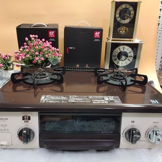 Bếp gas osaka nội địa nhật mặt men, nút vặn hàng đẹp keng