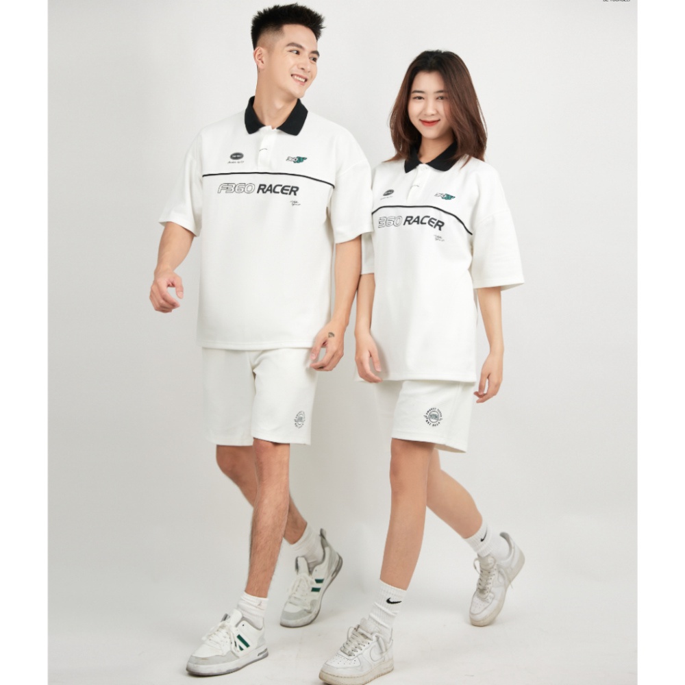 Áo Polo Unisex Form Rộng In Chữ F660 Racer Chất Liệu Pique Dày Dặn - POHOL407