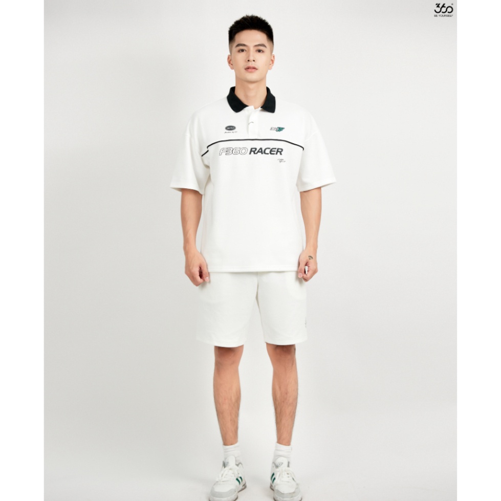 Áo Polo Unisex Form Rộng In Chữ F660 Racer Chất Liệu Pique Dày Dặn - POHOL407