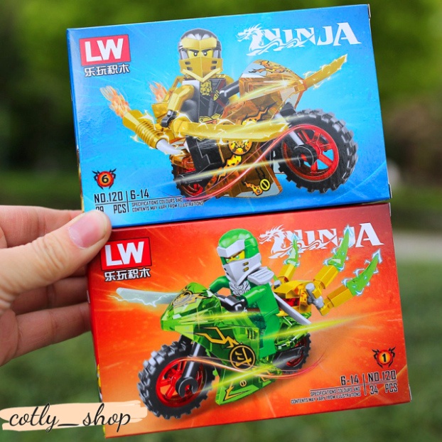 Bộ công cụ giải trí xếp hình lắp ghép lego xe gắn máy Ninja Go phù hợp làm quà tặng cho bé YT-A8108