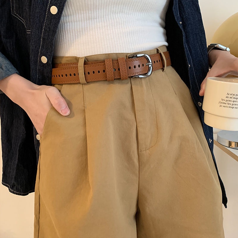 Thắt Lưng Thiết Kế Đơn Giản Thời Trang Theo Phong Cách Hàn Quốc Dành Cho Nữ