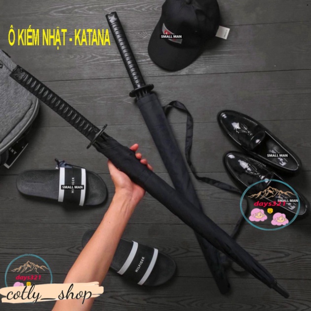 ô che nằng, kiếm khách, ô cán giả kiếm nhật katana 24 lan chống lật phù hợp đi mưa, nắng,có túi vải đựng ô