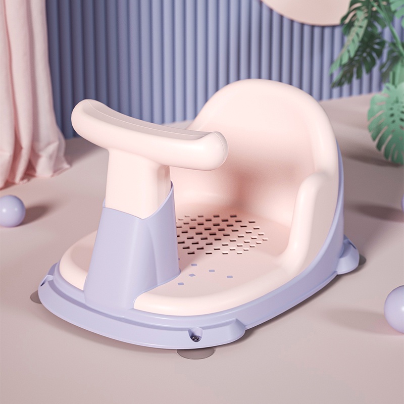 Ghế tắm cho bé Nhẹ an toàn Cốc hút bằng nhựa trẻ sơ sinh Trẻ mới biết đi