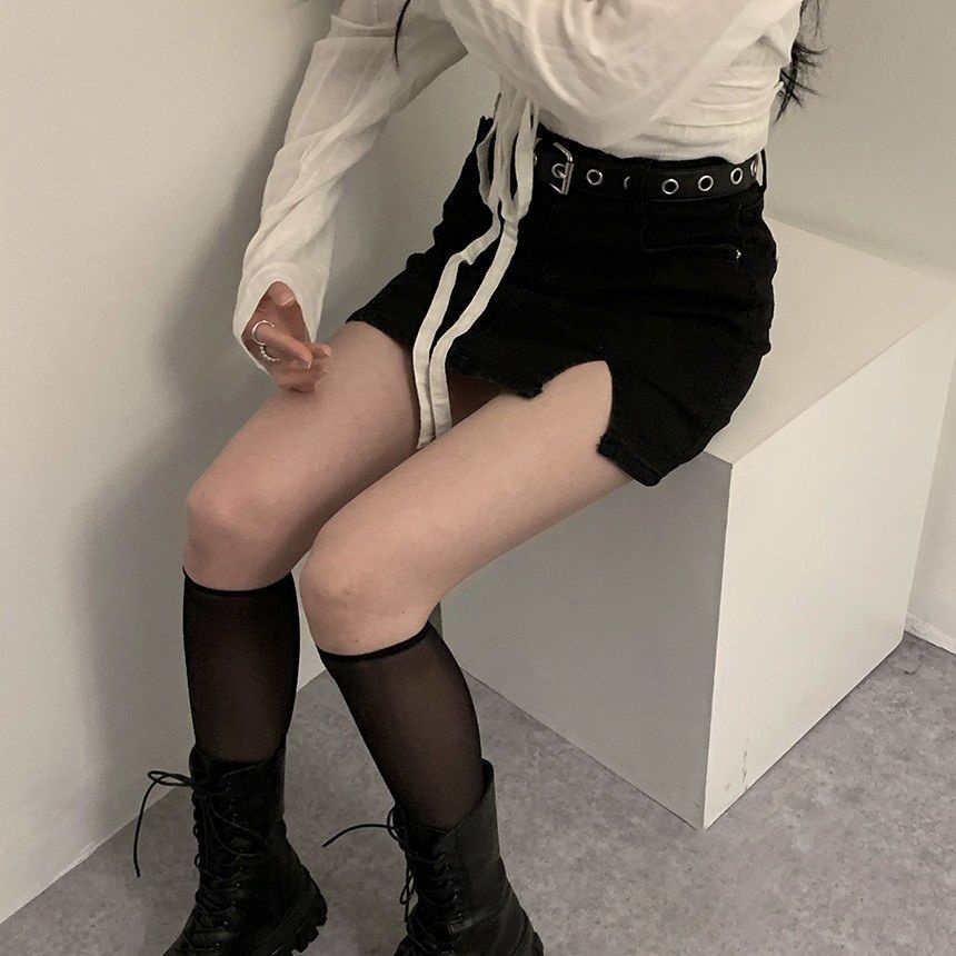 Thắt Lưng Phối Khóa Kim Loại Tròn Phong Cách retro Hàn Quốc