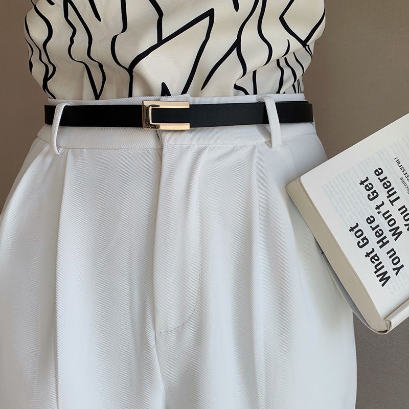 Thắt Lưng Nữ Màu Đen Kiểu Dáng Đơn Giản Phong Cách Hàn Quốc