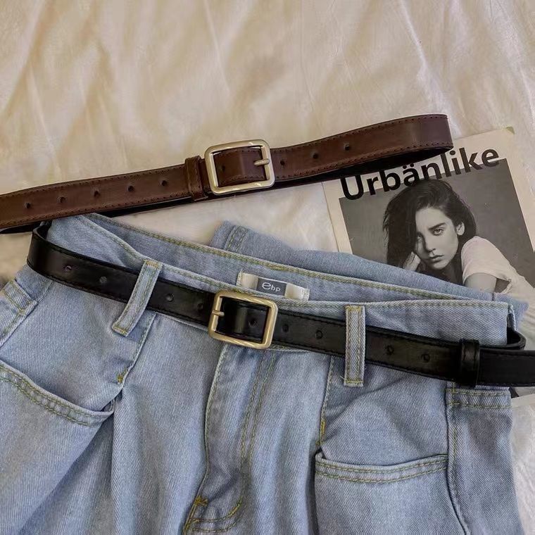 Thắt Lưng Mỏng Có Khóa Cài Phong Cách Hàn Quốc Cổ Điển Dễ Phối Đồ Hàng Mới Dành Cho Học Sinh Nam Nữ