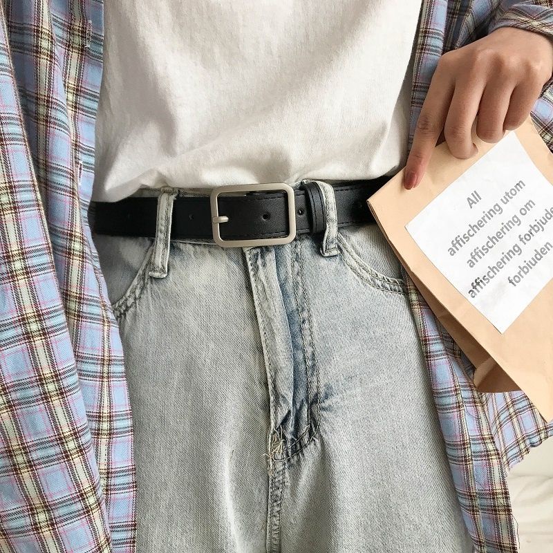 Thắt Lưng Mỏng Có Khóa Cài Phong Cách Hàn Quốc Cổ Điển Dễ Phối Đồ Hàng Mới Dành Cho Học Sinh Nam Nữ