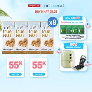 8 Lốc sữa hạt óc chó TH True Nut 180ml (180ml x 4 hộp)