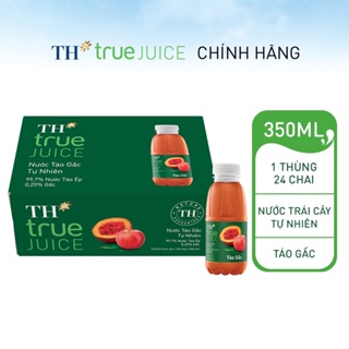 Thùng 24 chai nước táo gấc tự nhiên TH True Juice 350ml 350ml x 24