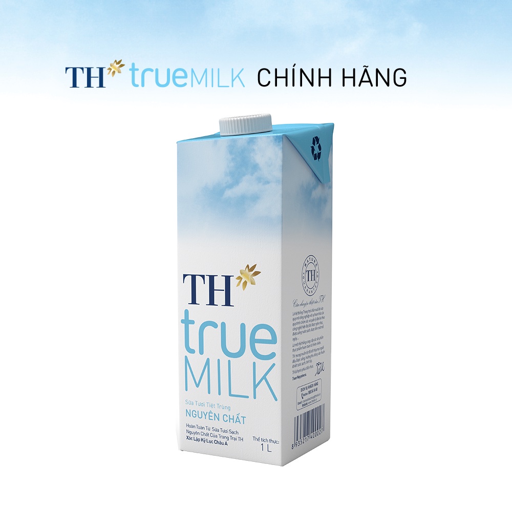 Combo 4 Hộp sữa tươi tiệt trùng nguyên chất TH True Milk 1L (1L x 4)