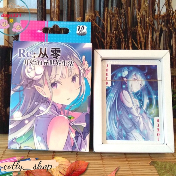 Bộ bài tú lơ khơ Re:Zero − khai mạc Lại Ở toàn cầu Khác 54 ảnh sự so sánh in ấn hình anime manga