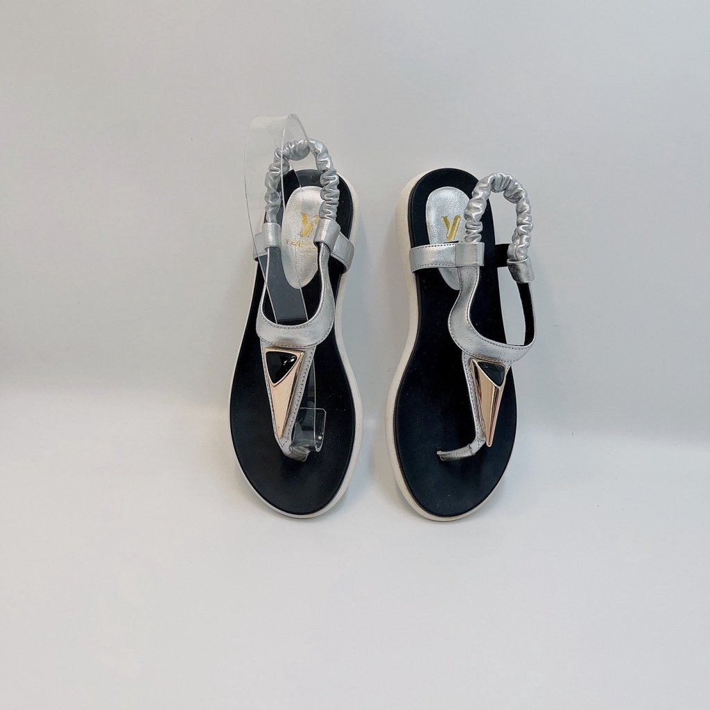 Giày Sandal Da Bò Đế Bằng Thời Trang Mùa Hè Cho Nữ