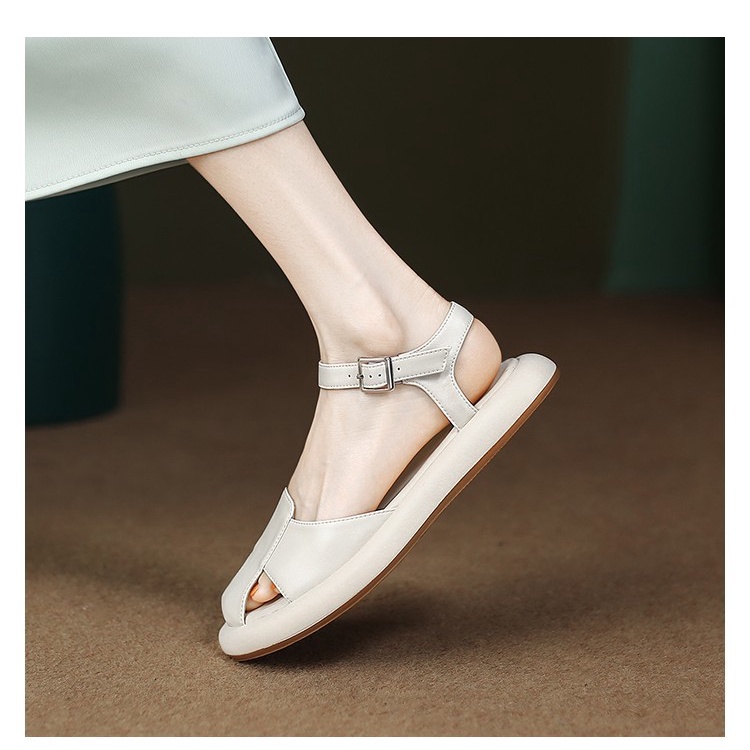 Tạp Dề Trọng Lượng Nhẹ ~ Mặc Tuyệt Vời!Sandal Hở Ngón Đế Mềm Bằng Chất Liệu Da Thật Thời Trang Mùa Hè 2023 Cho Nữ