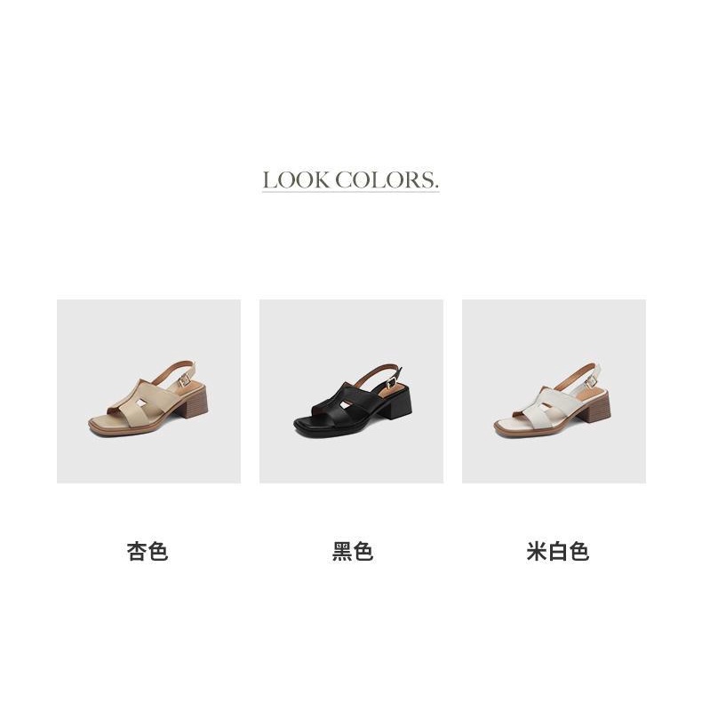 Thiết Kế Niche Niche Mềm Mại ~ Thiết Kế Mềm Mại!Giày Sandal Cao Gót Da Cừu Hở Ngón Thời Trang Mùa Hè 2023 Dành Cho Nữ