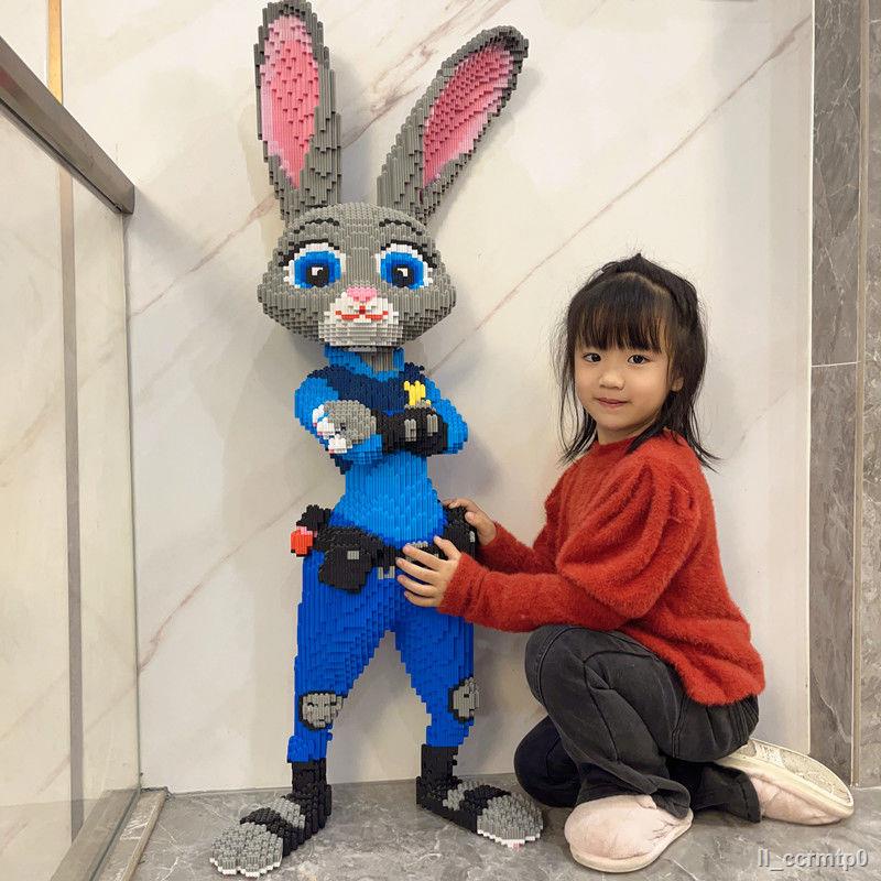 Tương thích với các khối xây dựng Lego các hạt nhỏ xếp hình đồ chơi lắp ráp Judy Rabbit Nick girl xếp hình ba chiều quà