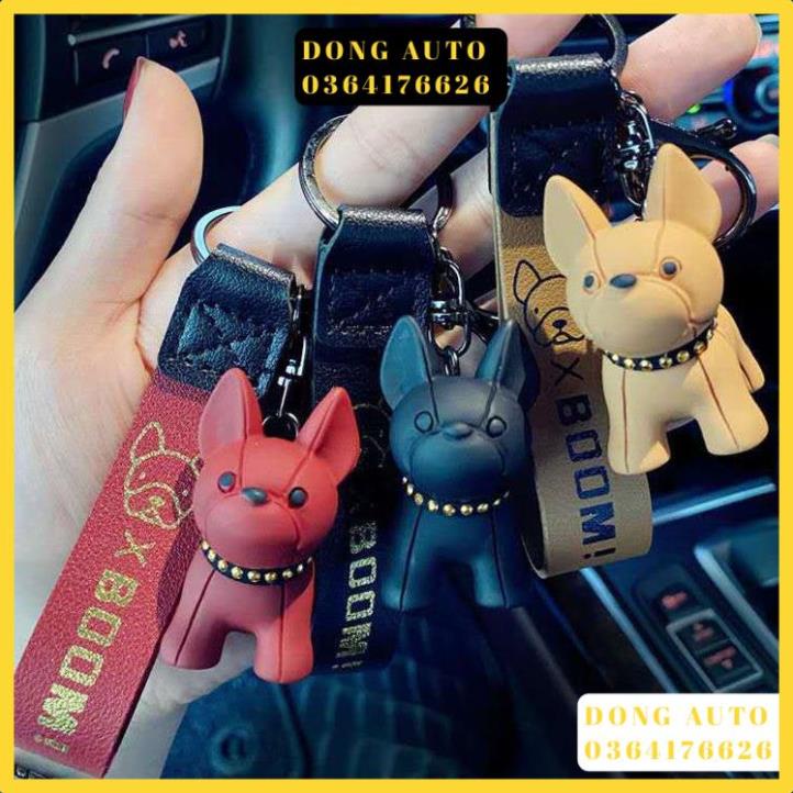 Móc khóa ô tô - móc khóa chó bull dễ thương Dongauto