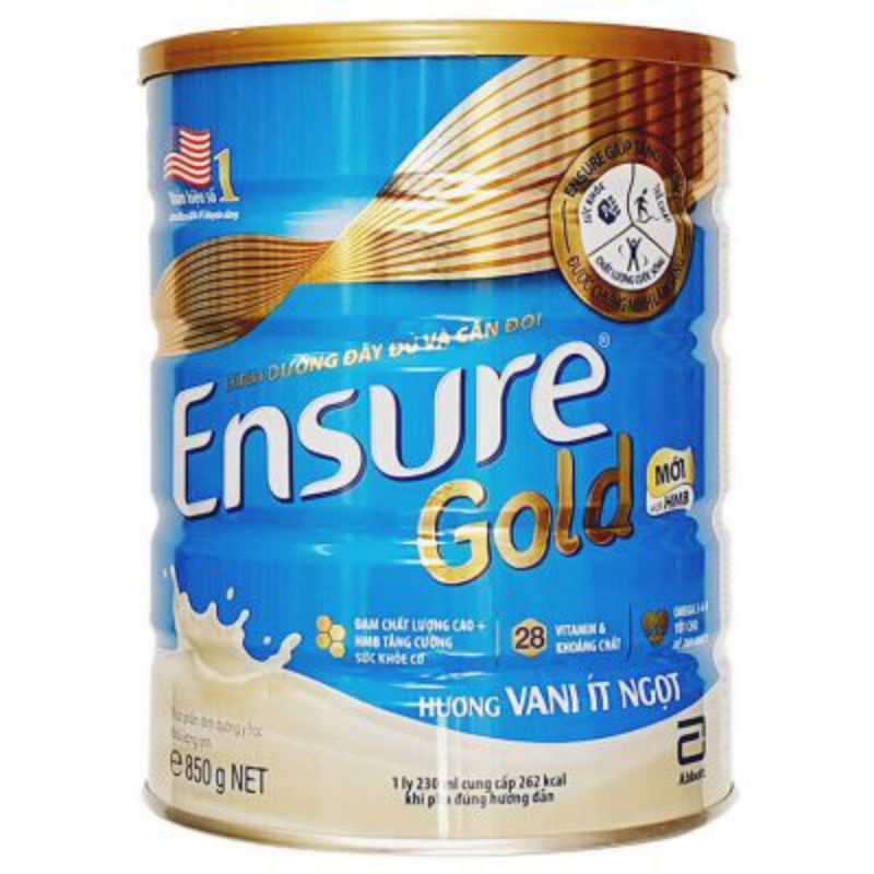 [CHÍNH HÃNG]SỮA ENSURE GOLD HƯƠNG VANI 850G VÀ 400G