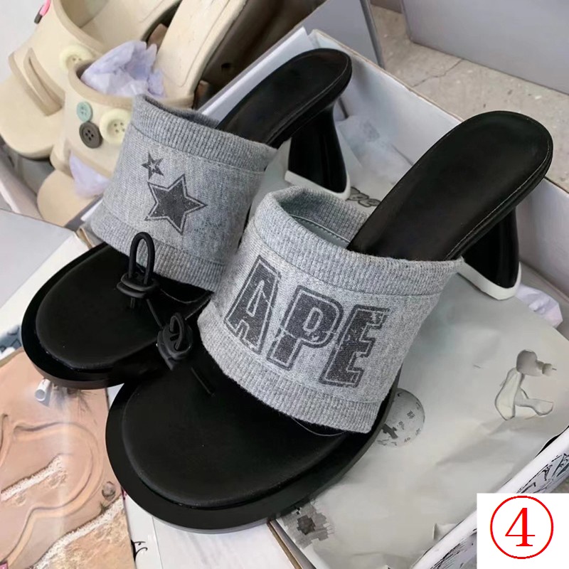 Giày Sandal Cao Gót Vải Co Giãn Thời Trang Mùa Hè 2023