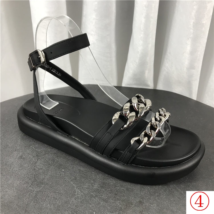 Giày Xăng Đan Da Thật Đế Dày Hở Ngón Cài Khóa Thời Trang Mùa Hè 2022 Cho Nữ