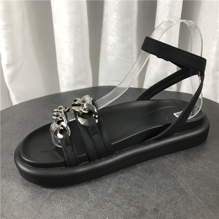 Giày Xăng Đan Da Thật Đế Dày Hở Ngón Cài Khóa Thời Trang Mùa Hè 2022 Cho Nữ