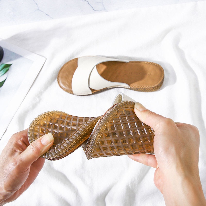 Dép Da Bò Thật Đế Mềm Chống Trượt Thời Trang Cho Phụ Nữ Mang Thai