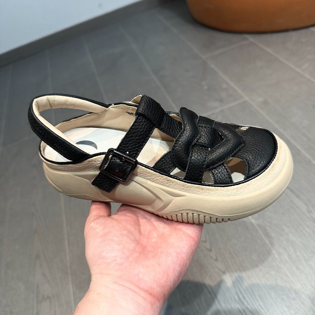 Giày Sandal Da Thật Đục Lỗ Thời Trang Mùa Hè 2023 Cho Nữ