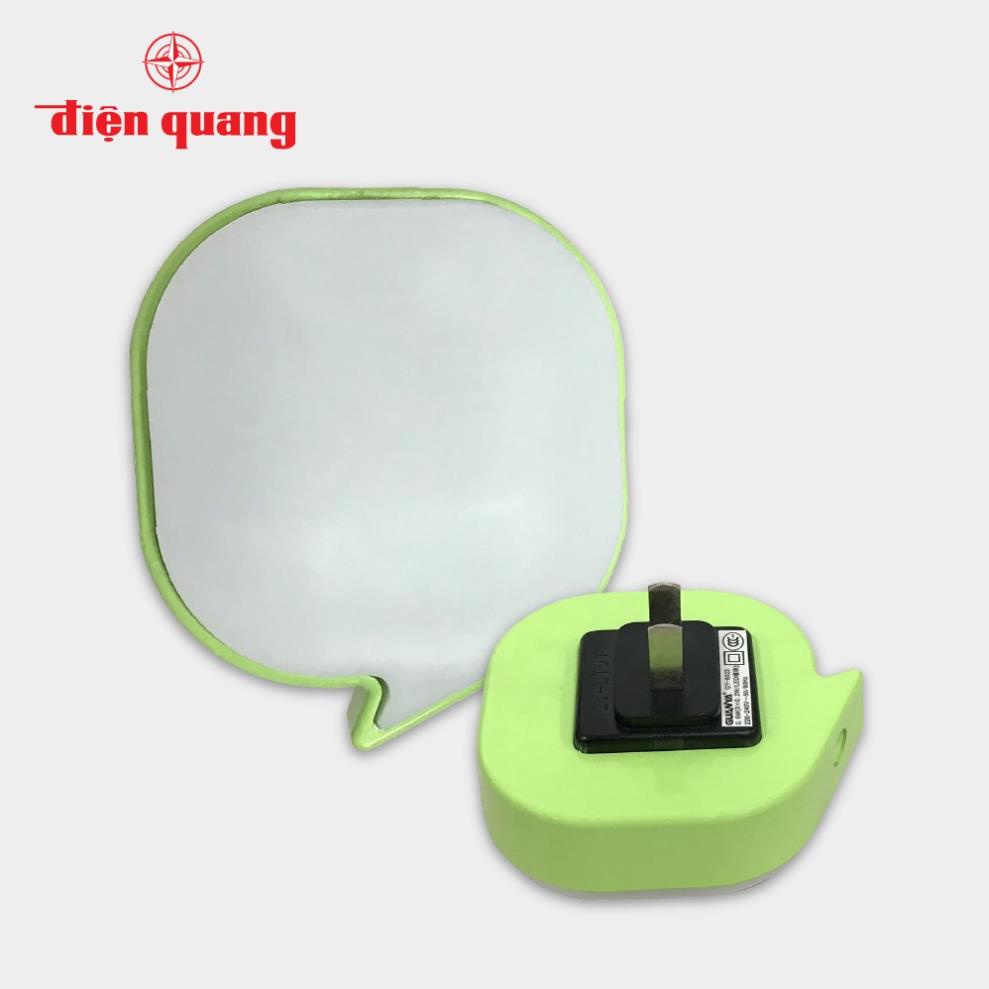 Đèn ngủ cảm biến LED Điện Quang ĐQ LNL09 Cảm biến quang, hình tin nhắn, ánh sáng trắng